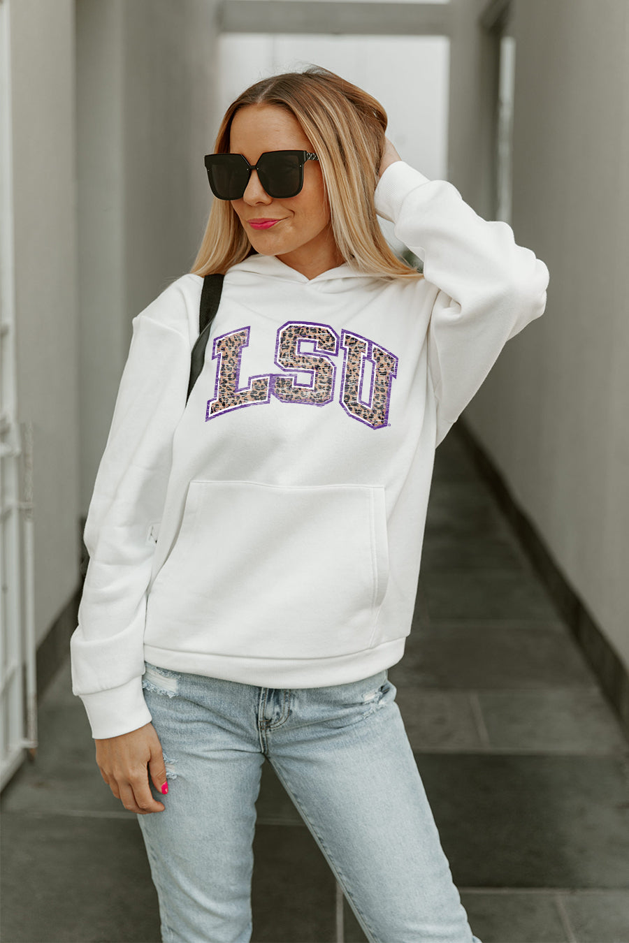 LSU TIGERS LEGACY PREMIUM FLEECE HOODED PULLOVER