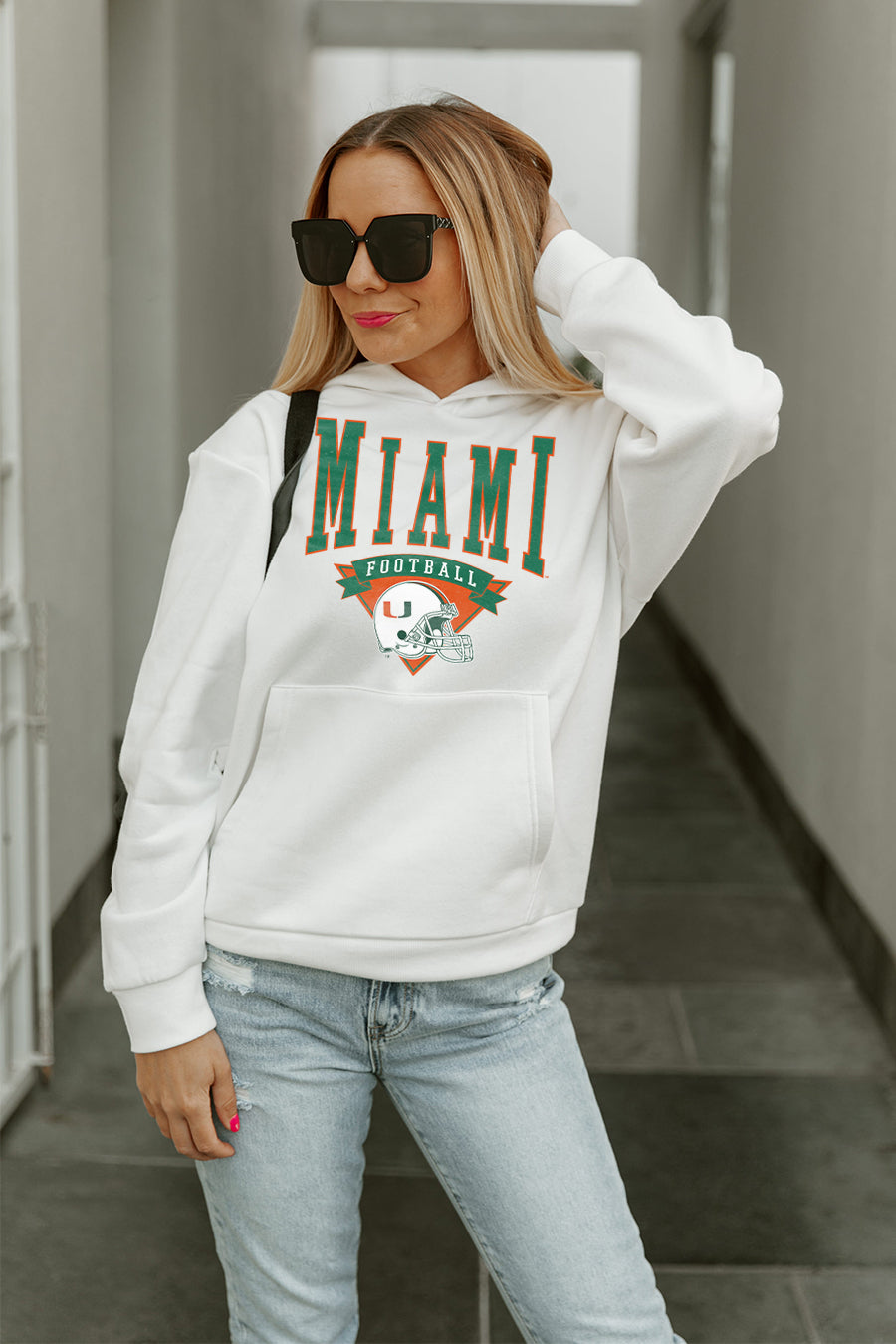 MIAMI HURRICANES GOOD CATCH PREMIUM FLEECE HOODED PULLOVER