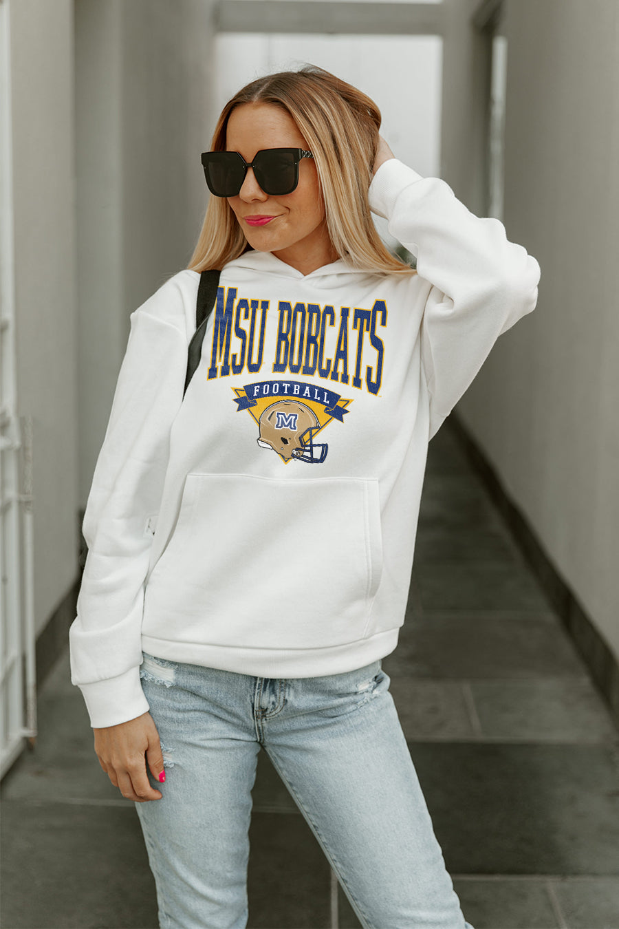 MONTANA STATE BOBCATS GOOD CATCH PREMIUM FLEECE HOODED PULLOVER