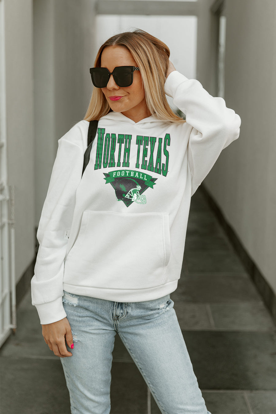 NORTH TEXAS MEAN GREEN GOOD CATCH PREMIUM FLEECE HOODED PULLOVER