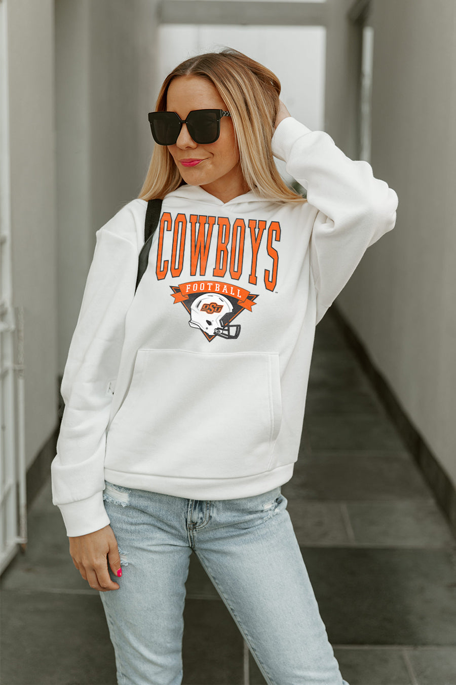 OKLAHOMA STATE COWBOYS GOOD CATCH PREMIUM FLEECE HOODED PULLOVER