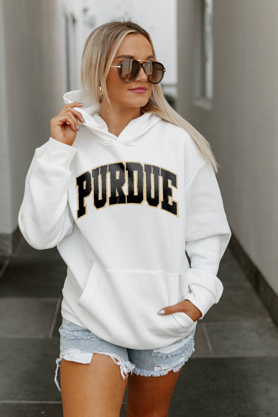 PURDUE BOILERMAKERS LEGACY PREMIUM FLEECE HOODED PULLOVER