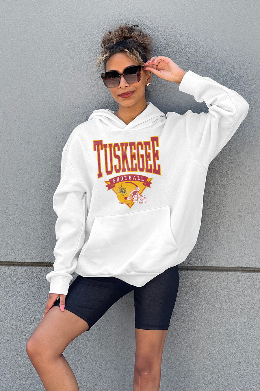 TUSKEGEE GOLDEN TIGERS GOOD CATCH PREMIUM FLEECE HOODED PULLOVER