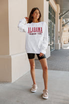 ALABAMA CRIMSON TIDE WORK FOR IT CREW DROP SHOULDER PULLOVER BY MADI PREWETT