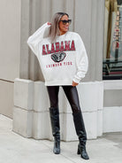 ALABAMA CRIMSON TIDE FREESTYLE PREMIUM FLEECE DROP SHOULDER CREWNECK PULLOVER