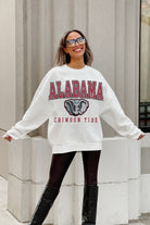 ALABAMA CRIMSON TIDE FREESTYLE PREMIUM FLEECE DROP SHOULDER CREWNECK PULLOVER