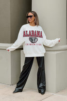 ALABAMA CRIMSON TIDE FREESTYLE PREMIUM FLEECE DROP SHOULDER CREWNECK PULLOVER