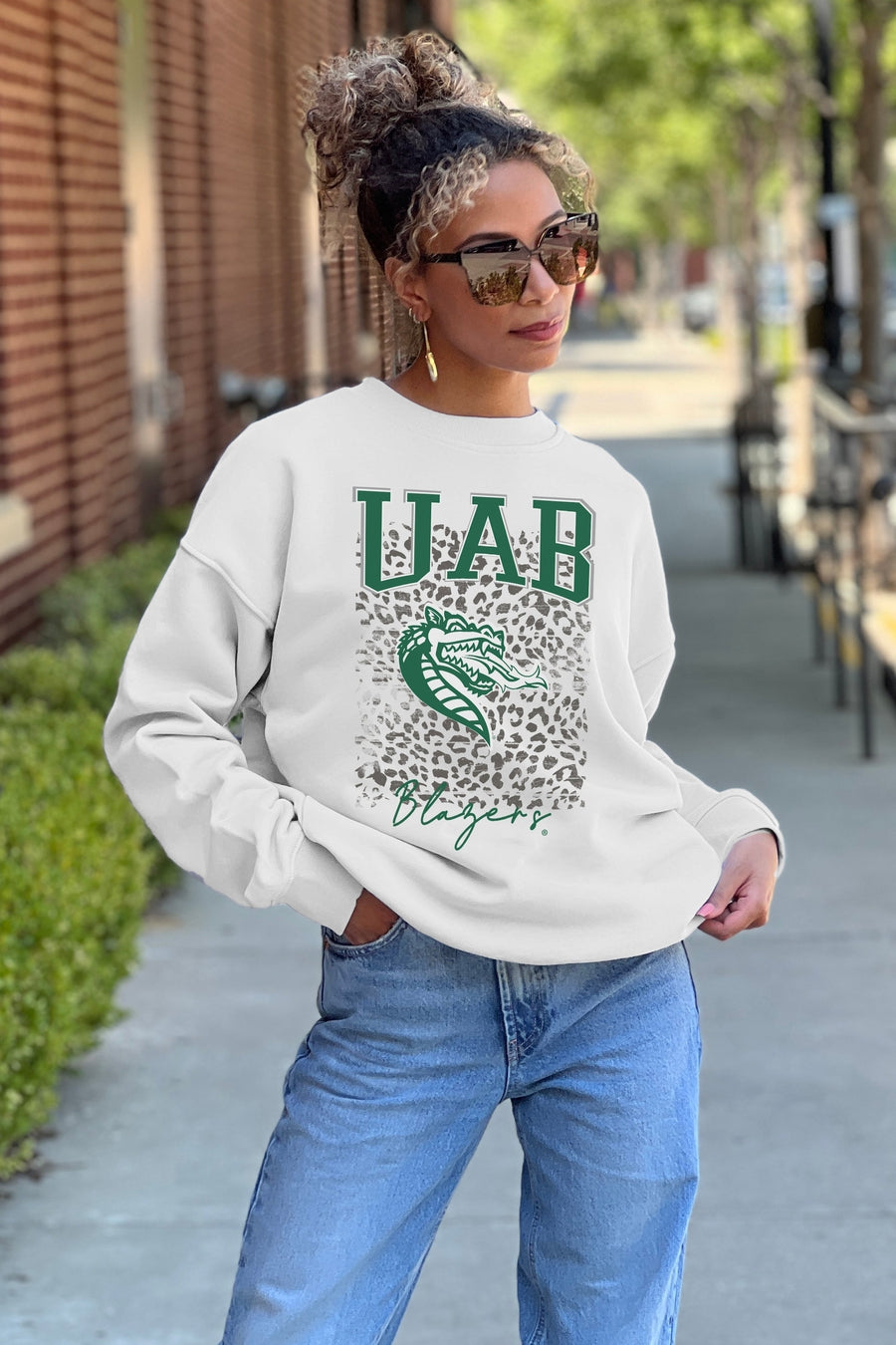 ALABAMA AT BIRMINGHAM BLAZERS WILD GAME PREMIUM FLEECE DROP SHOULDER CREWNECK PULLOVER