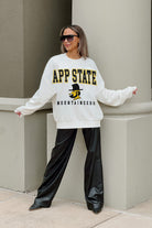 APPALACHIAN STATE MOUNTAINEERS FREESTYLE PREMIUM FLEECE DROP SHOULDER CREWNECK PULLOVER