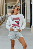 ARIZONA CARDINALS RUN THE SHOW PREMIUM FLEECE DROP SHOULDER CREWNECK PULLOVER