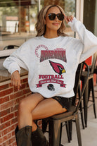 ARIZONA CARDINALS RUN THE SHOW PREMIUM FLEECE DROP SHOULDER CREWNECK PULLOVER