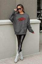 ARKANSAS RAZORBACKS ON THE REBOUND PREMIUM FLEECE DROP SHOULDER CREWNECK PULLOVER