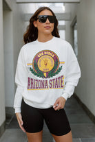 ARIZONA STATE SUN DEVILS HOT SHOT PREMIUM FLEECE DROP SHOULDER CREWNECK PULLOVER