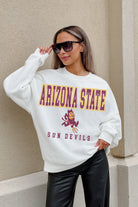 ARIZONA STATE SUN DEVILS FREESTYLE PREMIUM FLEECE DROP SHOULDER CREWNECK PULLOVER