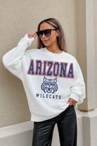 ARIZONA WILDCATS FREESTYLE PREMIUM FLEECE DROP SHOULDER CREWNECK PULLOVER