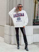 ARIZONA WILDCATS FREESTYLE PREMIUM FLEECE DROP SHOULDER CREWNECK PULLOVER