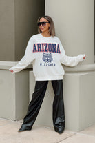 ARIZONA WILDCATS FREESTYLE PREMIUM FLEECE DROP SHOULDER CREWNECK PULLOVER