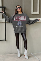 ARIZONA WILDCATS EASY STREET PREMIUM FLEECE DROP SHOULDER CREWNECK PULLOVER