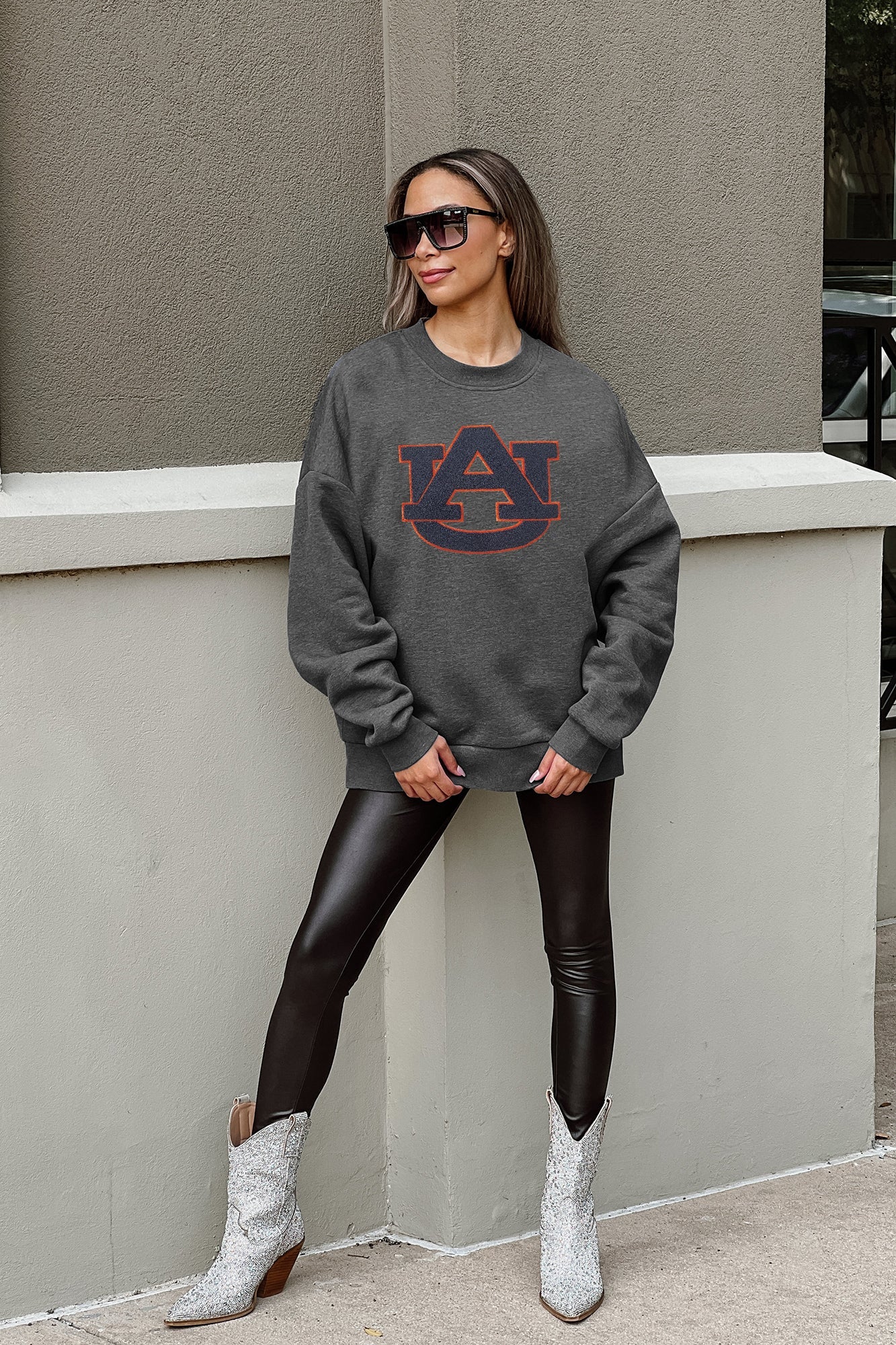 AUBURN TIGERS ON THE REBOUND PREMIUM FLEECE DROP SHOULDER CREWNECK PULLOVER