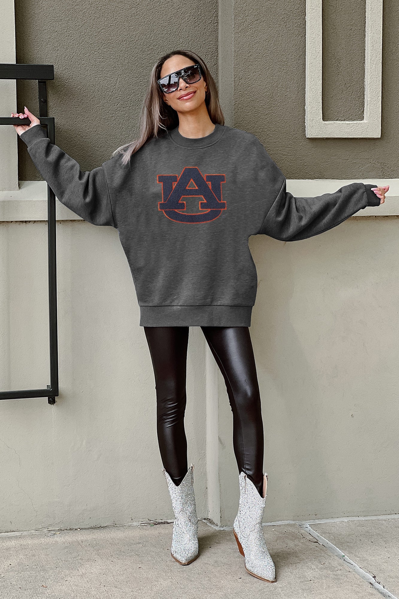 AUBURN TIGERS ON THE REBOUND PREMIUM FLEECE DROP SHOULDER CREWNECK PULLOVER