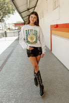 BAYLOR BEARS GO FIGHT WIN PREMIUM FLEECE DROP SHOULDER CREWNECK PULLOVER BY MADI PREWETT