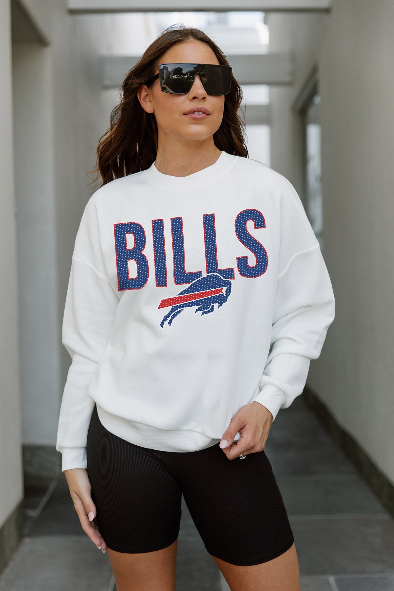 white bills sweatshirt