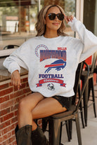 BUFFALO BILLS RUN THE SHOW PREMIUM FLEECE DROP SHOULDER CREWNECK PULLOVER