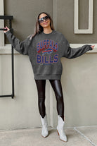 BUFFALO BILLS LONG WEEKEND PREMIUM FLEECE DROP SHOULDER CREWNECK PULLOVER