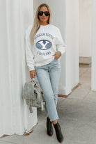 BYU COUGARS PLAY ON PREMIUM FLEECE DROP SHOULDER CREWNECK PULLOVER