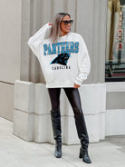 CAROLINA PANTHERS SUNDAY DRIVES PREMIUM FLEECE DROP SHOULDER CREWNECK PULLOVER