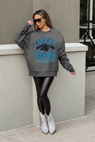 CAROLINA PANTHERS LONG WEEKEND PREMIUM FLEECE DROP SHOULDER CREWNECK PULLOVER