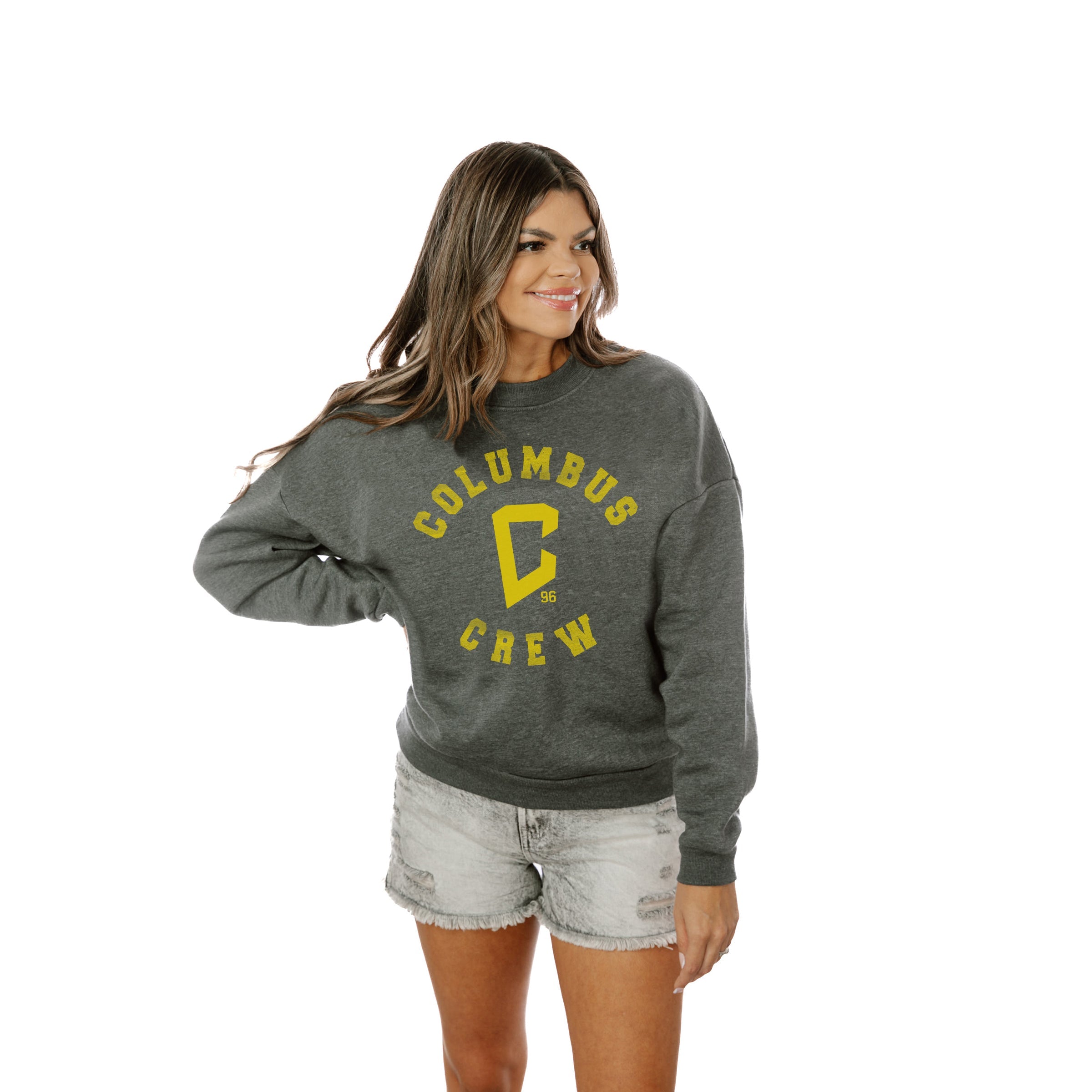 COLUMBUS CREW SC KICK BACK PREMIUM FLEECE DROP SHOULDER CREWNECK PULLOVER