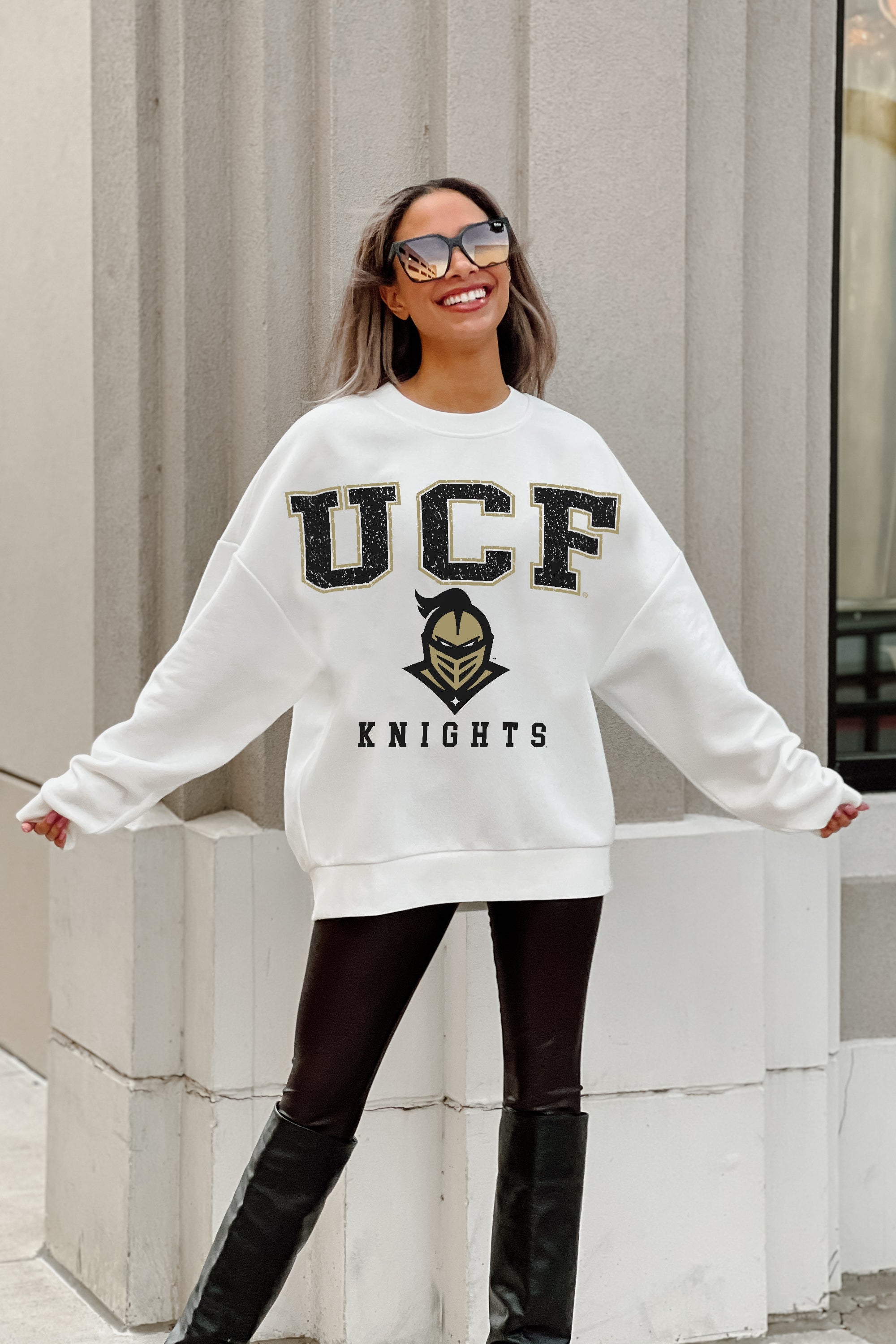 CENTRAL FLORIDA KNIGHTS FREESTYLE PREMIUM FLEECE DROP SHOULDER CREWNECK PULLOVER