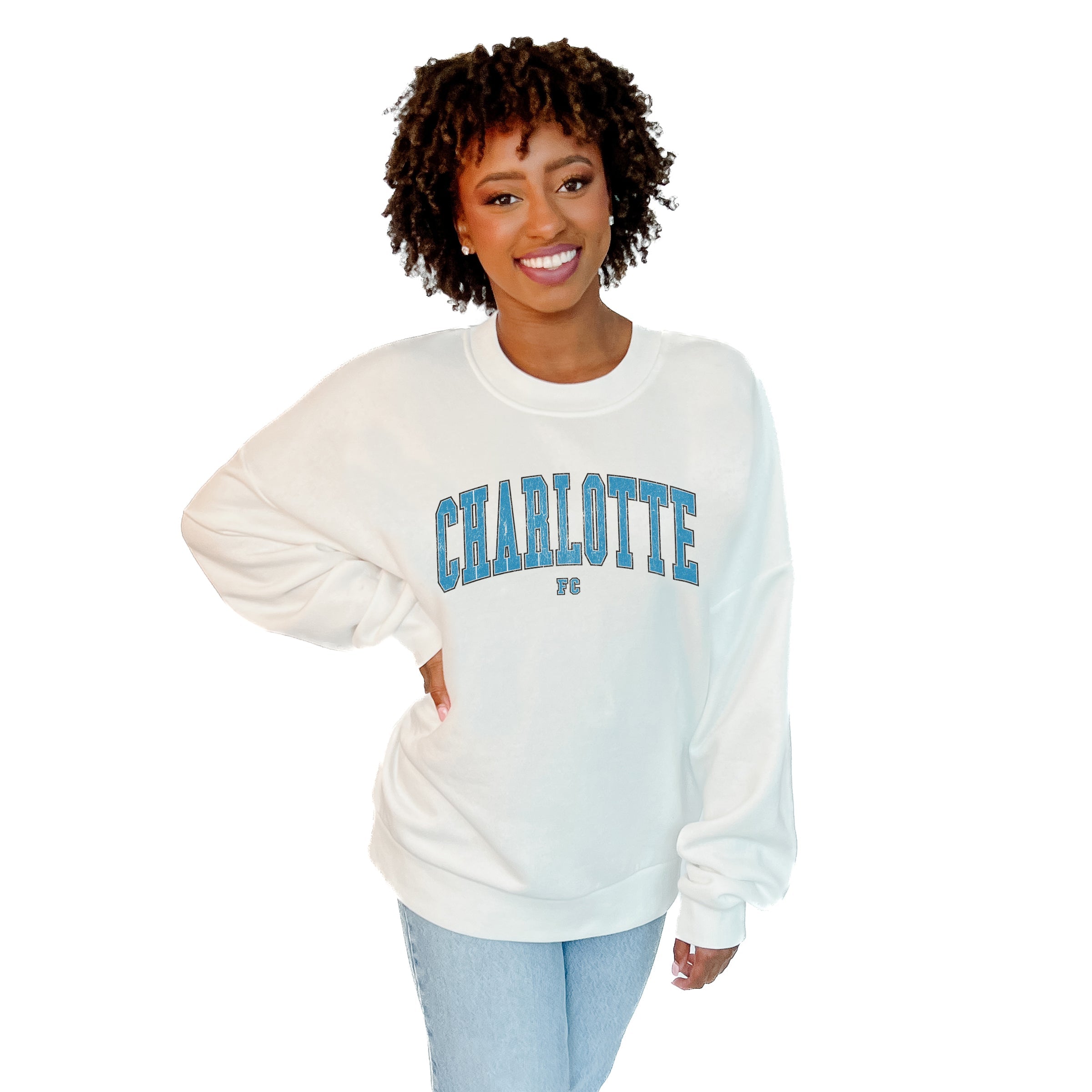 CHARLOTTE FC EXTRA PASS PREMIUM FLEECE DROP SHOULDER CREWNECK PULLOVER