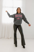 CHICO STATE WILDCATS SEAL THE DEAL PREMIUM FLEECE DROP SHOULDER CREWNECK PULLOVER