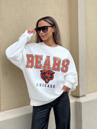 CHICAGO BEARS SUNDAY DRIVES PREMIUM FLEECE DROP SHOULDER CREWNECK PULLOVER