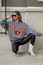 CINCINNATI BENGALS BRING THE ENERGY PREMIUM FLEECE DROP SHOULDER CREWNECK PULLOVER