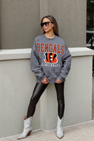 CINCINNATI BENGALS BRING THE ENERGY PREMIUM FLEECE DROP SHOULDER CREWNECK PULLOVER