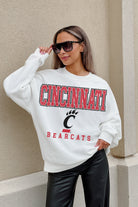 CINCINNATI BEARCATS FREESTYLE PREMIUM FLEECE DROP SHOULDER CREWNECK PULLOVER