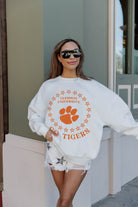 CLEMSON TIGERS SUPERSTAR PREMIUM FLEECE DROP SHOULDER CREWNECK PULLOVER