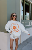 CLEMSON TIGERS SUPERSTAR PREMIUM FLEECE DROP SHOULDER CREWNECK PULLOVER