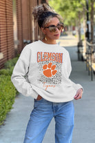 CLEMSON TIGERS WILD GAME PREMIUM FLEECE DROP SHOULDER CREWNECK PULLOVER