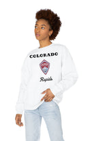 COLORADO RAPIDS BALLER PREMIUM FLEECE DROP SHOULDER CREWNECK PULLOVER