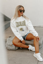 COLORADO BUFFALOES SLOW MOTION PREMIUM FLEECE DROP SHOULDER CREWNECK PULLOVER