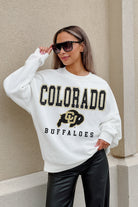 COLORADO BUFFALOES FREESTYLE PREMIUM FLEECE DROP SHOULDER CREWNECK PULLOVER