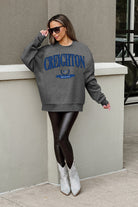 CREIGHTON BLUEJAYS SEAL THE DEAL PREMIUM FLEECE DROP SHOULDER CREWNECK PULLOVER