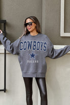 DALLAS COWBOYS BRING THE ENERGY PREMIUM FLEECE DROP SHOULDER CREWNECK PULLOVER