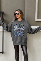 DALLAS COWBOYS LONG WEEKEND PREMIUM FLEECE DROP SHOULDER CREWNECK PULLOVER