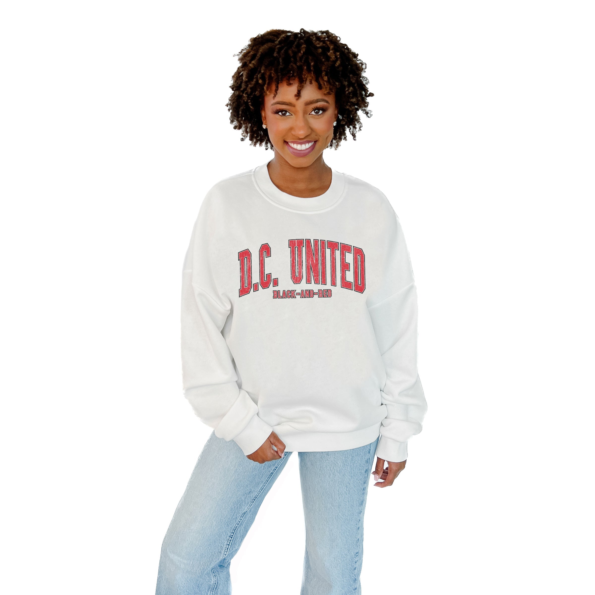 DC UNITED EXTRA PASS PREMIUM FLEECE DROP SHOULDER CREWNECK PULLOVER