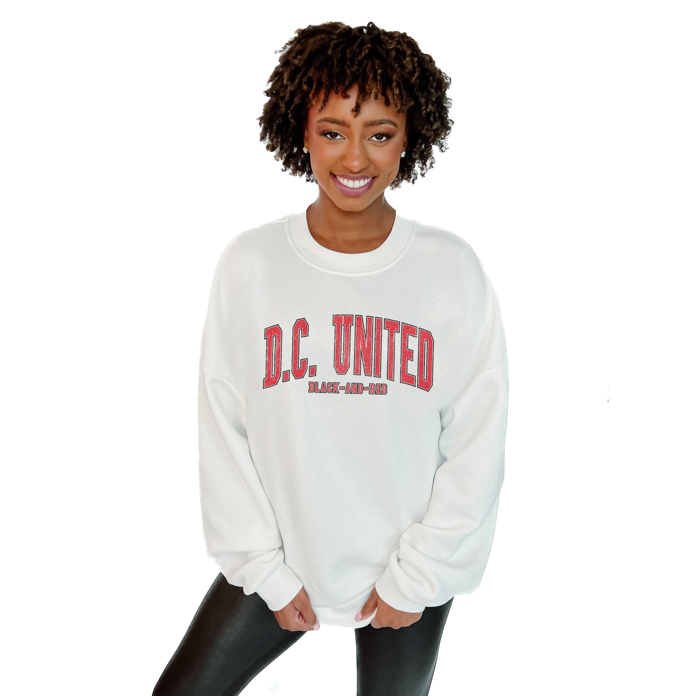 DC UNITED EXTRA PASS PREMIUM FLEECE DROP SHOULDER CREWNECK PULLOVER